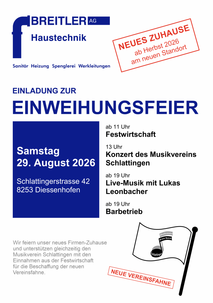 Einladung Einweihungsfeier